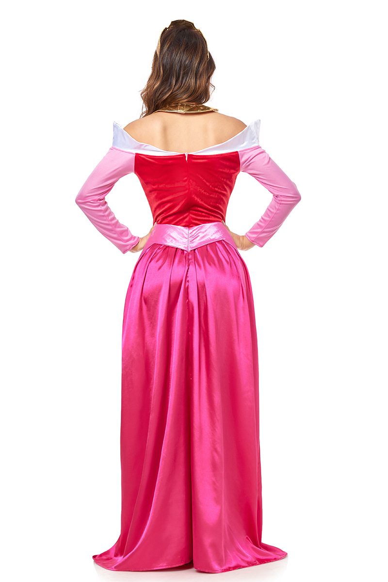 Halloween Princess Costume Long Sleeve Floor Length Performance Dress for Women